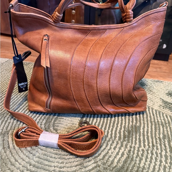 Latico Joplin Leather Handbag in Cognac -NWT - Picture 2 of 7